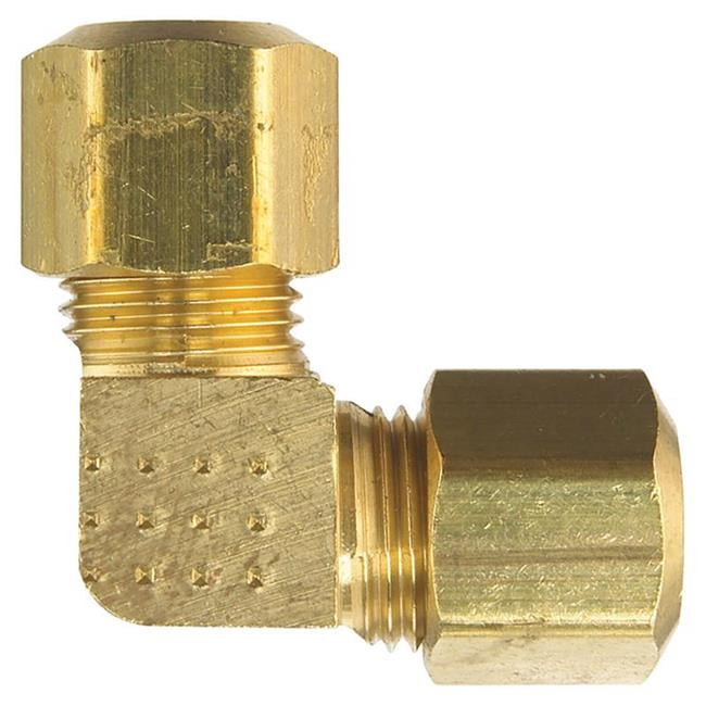 1/4 in. Compression X 1/4 in. D Compression Yellow Brass 90 Degree Elbow