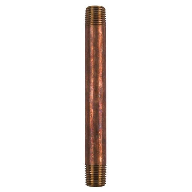 1/4 in. MPT X 1/4 in. D MPT Red Brass Nipple 4-1/2 in. L