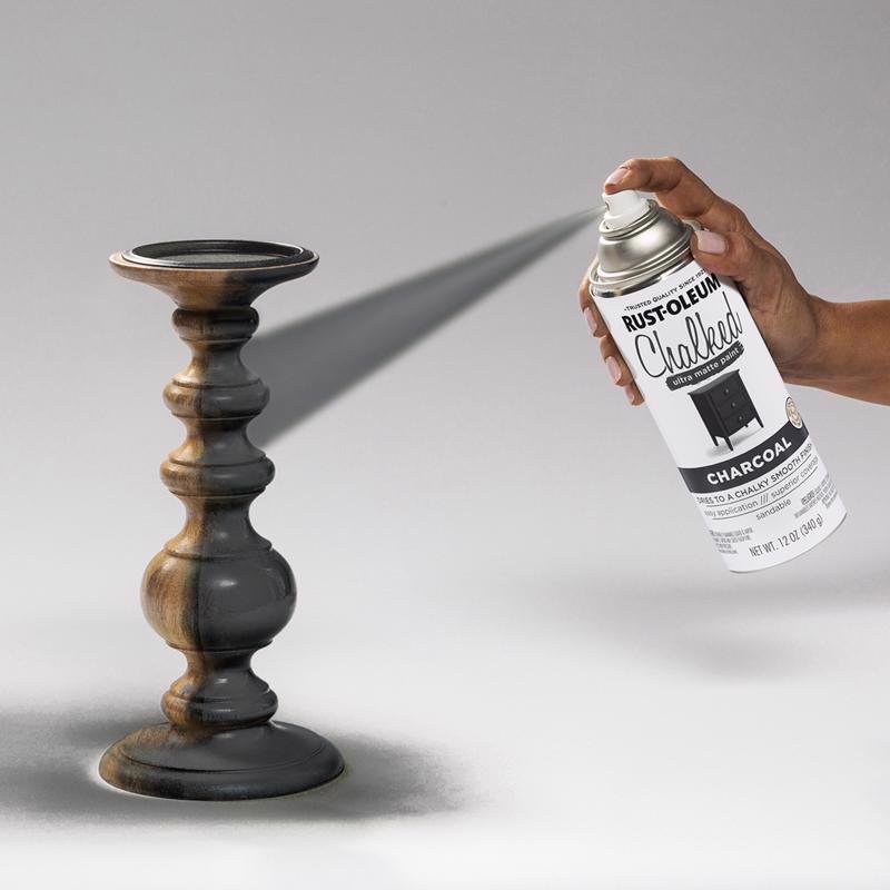 Rust-Oleum Chalked Ultra Matte Charcoal Oil-Based Acrylic Sprayable Chalk Paint 12 oz