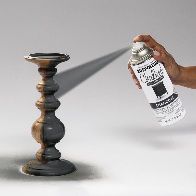 Rust-Oleum Chalked Ultra Matte Charcoal Oil-Based Acrylic Sprayable Chalk Paint 12 oz