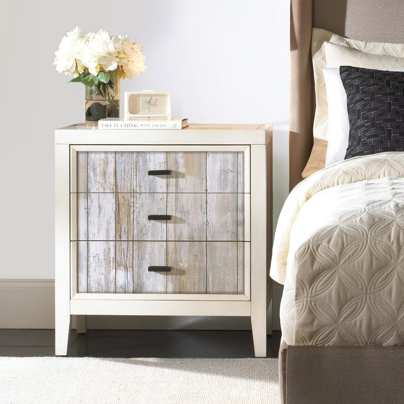RoomMates .014 in. H X 198 in. L Distressed Wood Tan Vinyl Peel & Stick Wallpaper