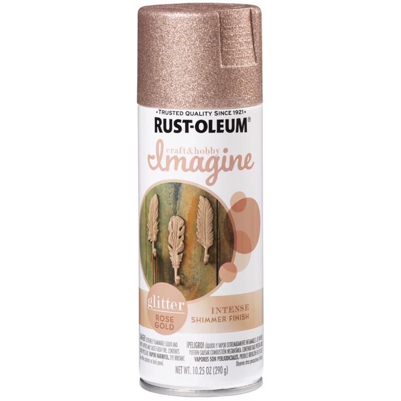 Rust-Oleum Imagine Glitter Rose Gold Spray Paint 10.25 oz