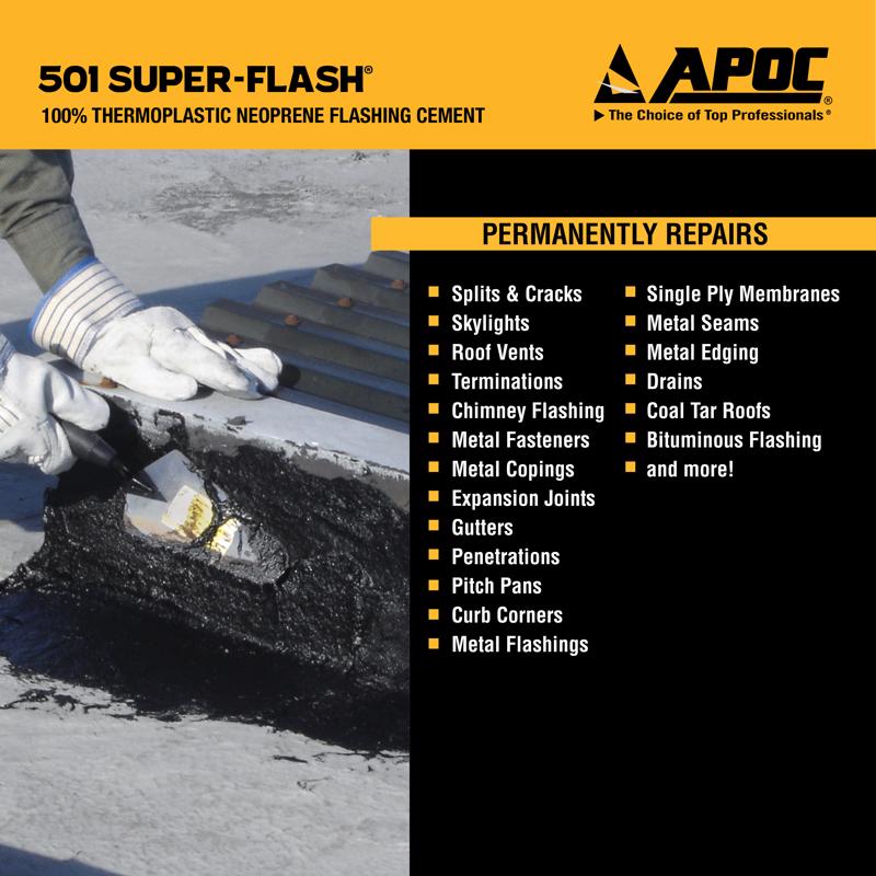 APOC Gloss Black Elastomeric Flashing Cement 10 oz