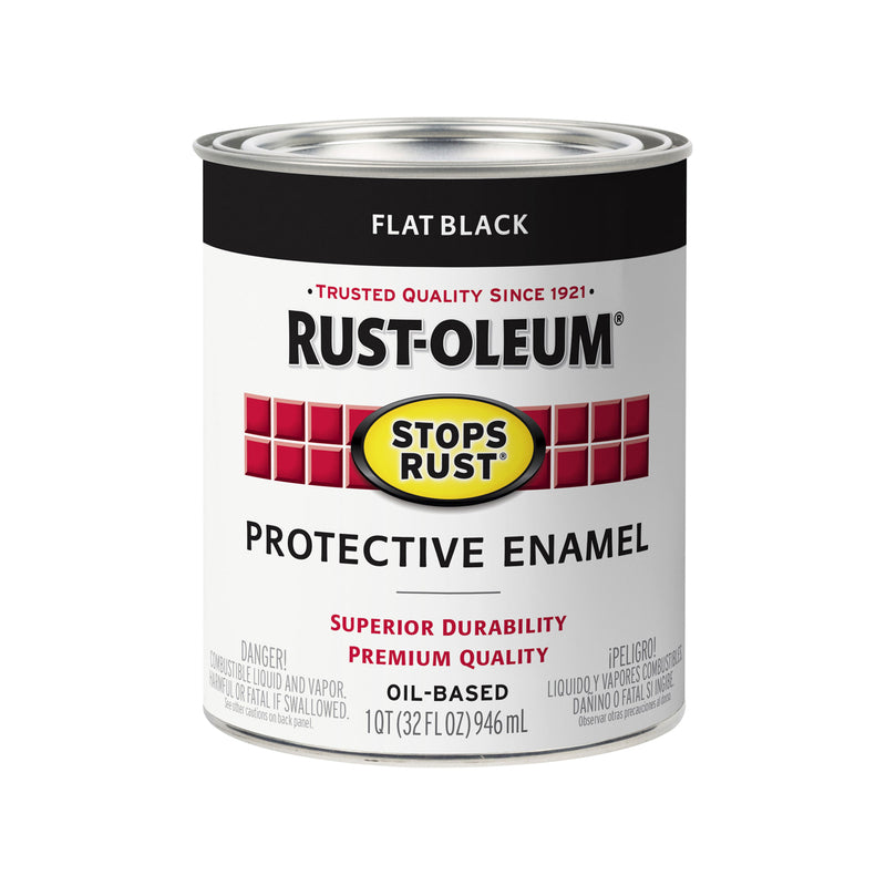 STOPS RUST ENAM FL BLK 1QT