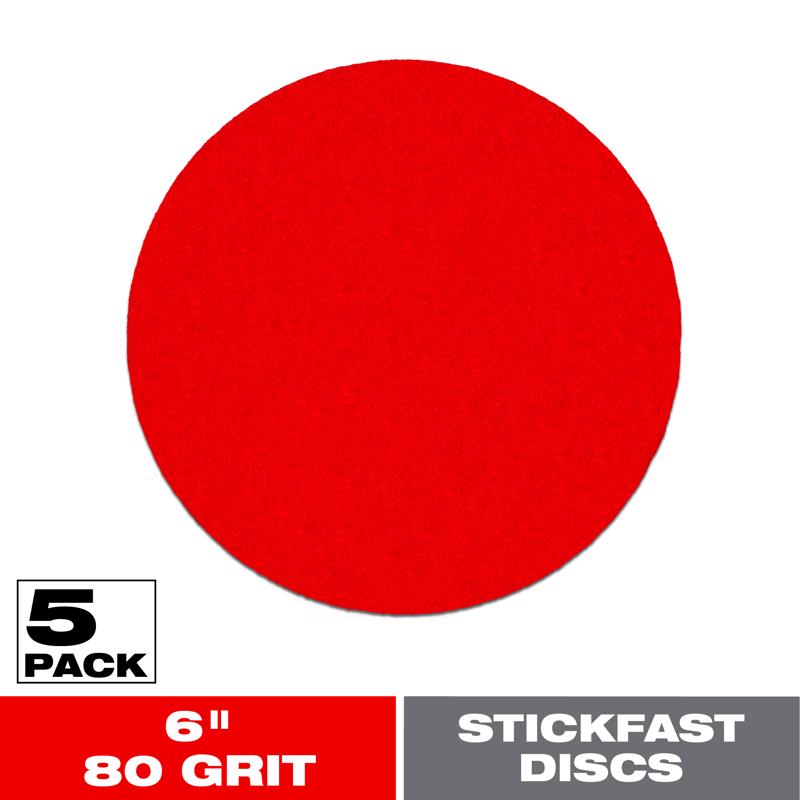 Diablo StickFast 6 in. Ceramic Blend Adhesive ROS Sanding Disc 80 Grit Coarse 5 pk