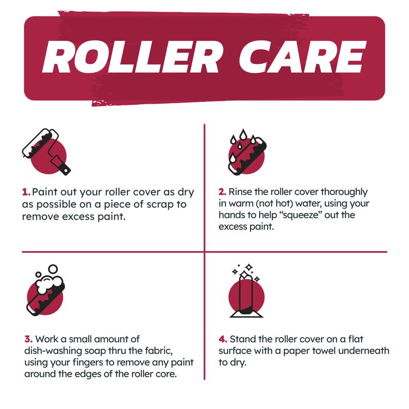 Home Plus Good Polyester Knit 9 in. W X 3/8 in. Paint Roller Cover 4 pk
