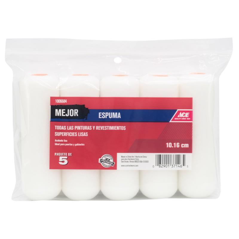 Ace Better Foam 4 in. W Mini Paint Roller Cover 5 pk