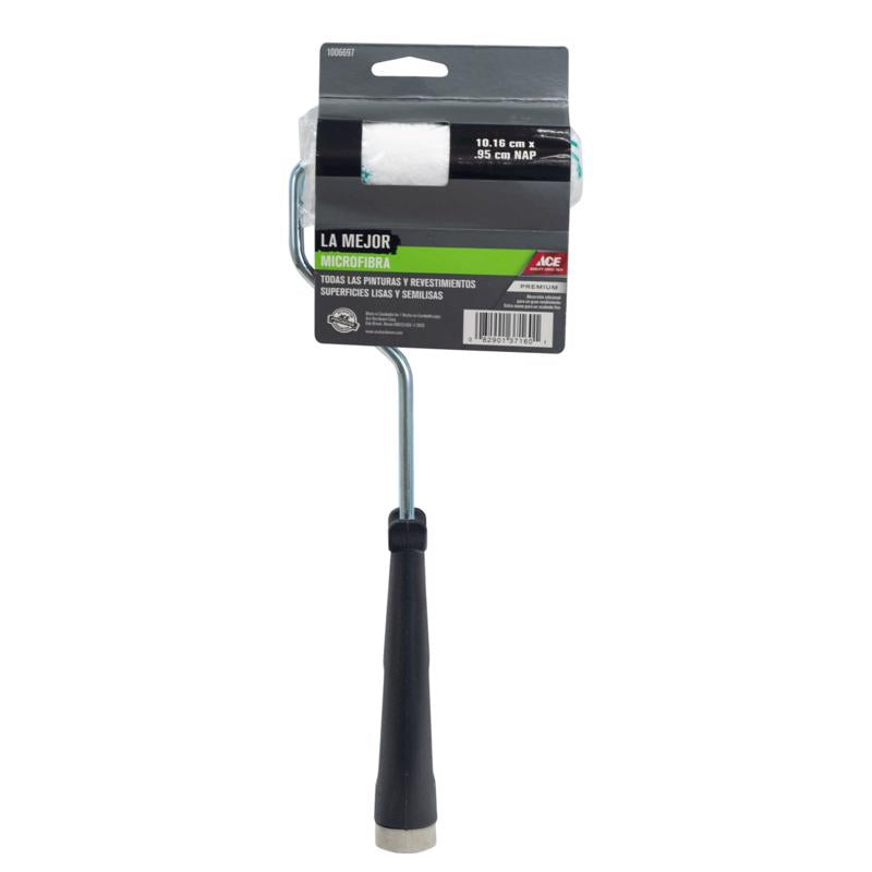 Ace Best Microfiber 4 in. W X 3/8 in. Mini Paint Roller with Frame 1 pk