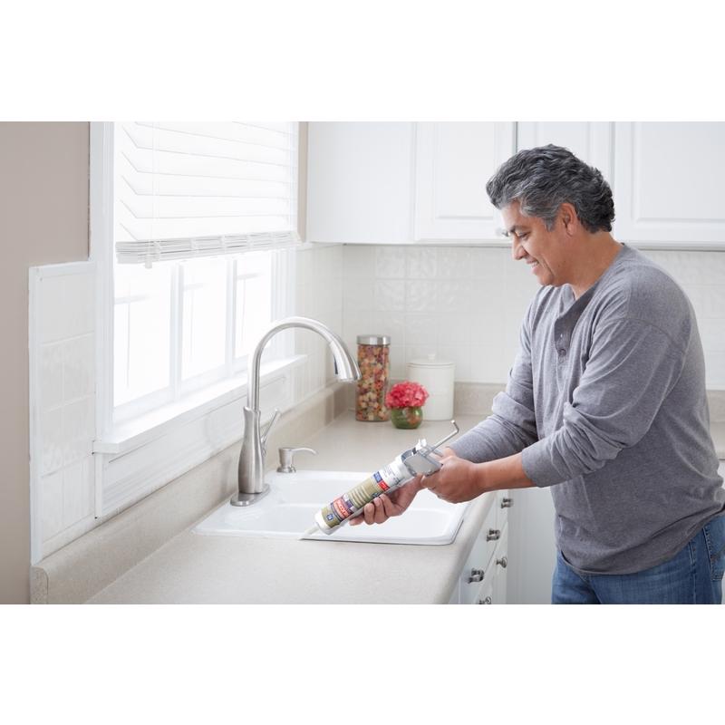 GE Advanced Clear Silicone 2 Kitchen and Bath Caulk Sealant 10.1 oz