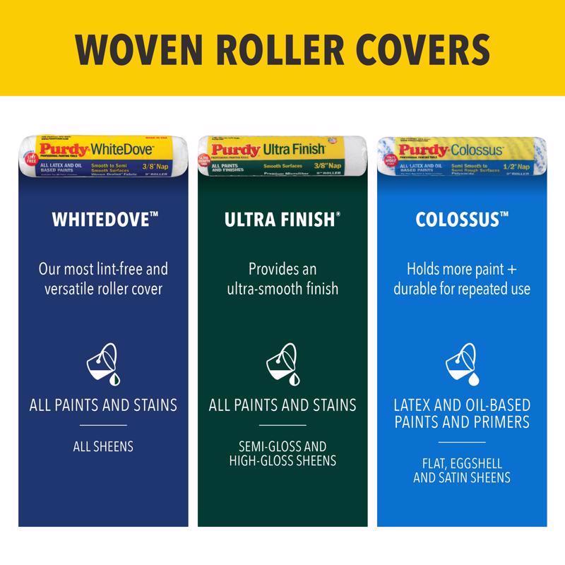 Purdy Contractor 1st Polyester 18 in. W X 1/2 in. Paint Roller Cover 1 pk