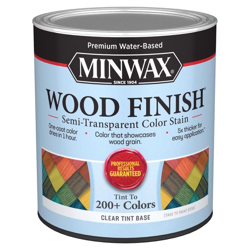 Minwax Wood Finish Water-Based Semi-Transparent Clear Tint Base Wood Stain 1 qt