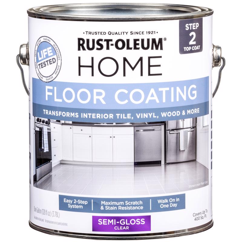 Rust-Oleum Home Top Coat Semi-Gloss Clear Floor Paint 1 gal