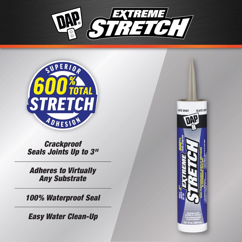 DAP Extreme Stretch Slate Gray Acrylic Urethane All Purpose Elastomeric Sealant 10.1 oz