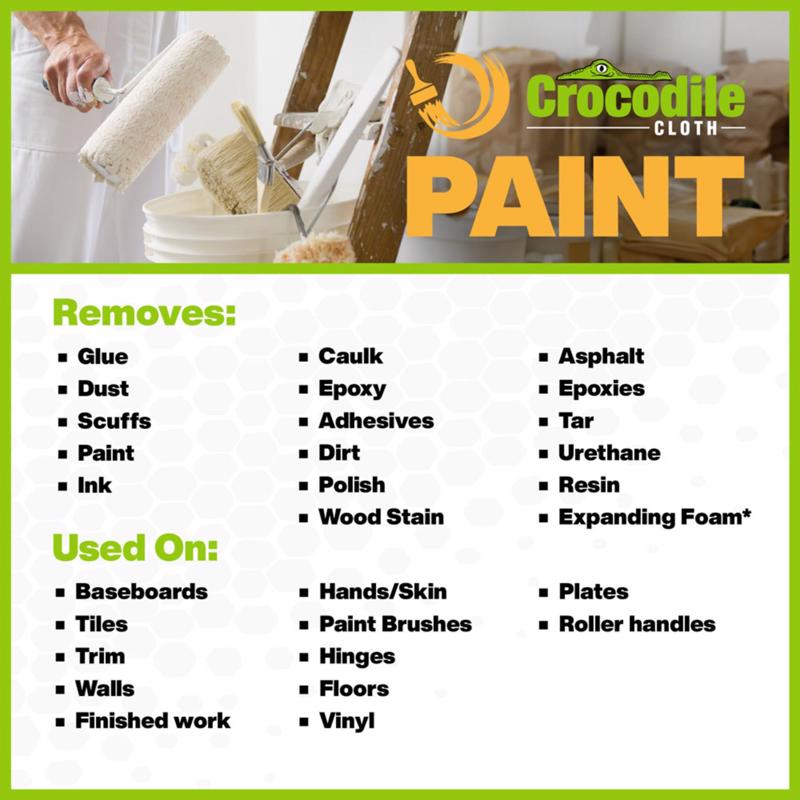 Crocodile Cloth 10 in. W X 15 in. L White Paint Cleaning Cloth