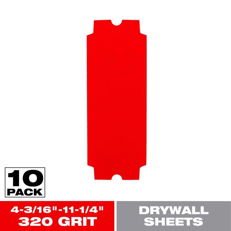 Diablo 11-1/4 in. L X 4-3/16 W 320 Grit Ceramic Blend Drywall Sanding Sheet 10 pk