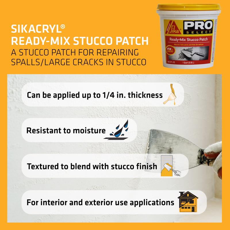 Sika Pro Select 1 qt Indoor and Outdoor Stucco Patch