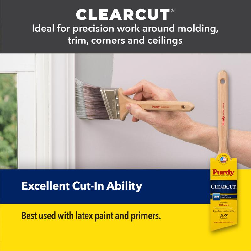 Purdy Clearcut Cub 2 in. Stiff Angle Trim Paint Brush