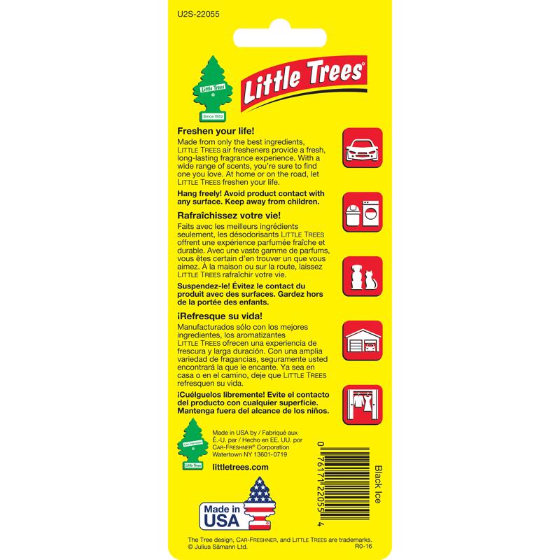 Little Trees Black Ice Scent Air Freshener Solid 2 pk