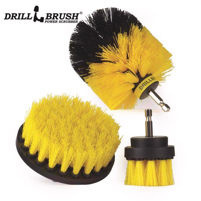 Drillbrush 4 in. W Medium Bristle Metal Handle Drill Brush Set
