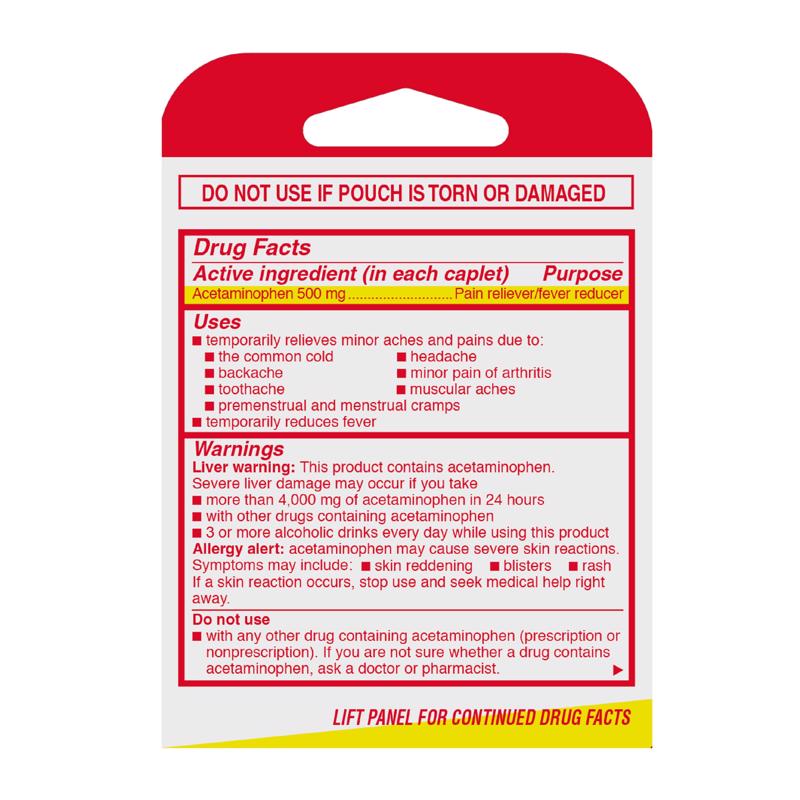Tylenol 500 mg White Extra Strength Acetaminophen 6 pk