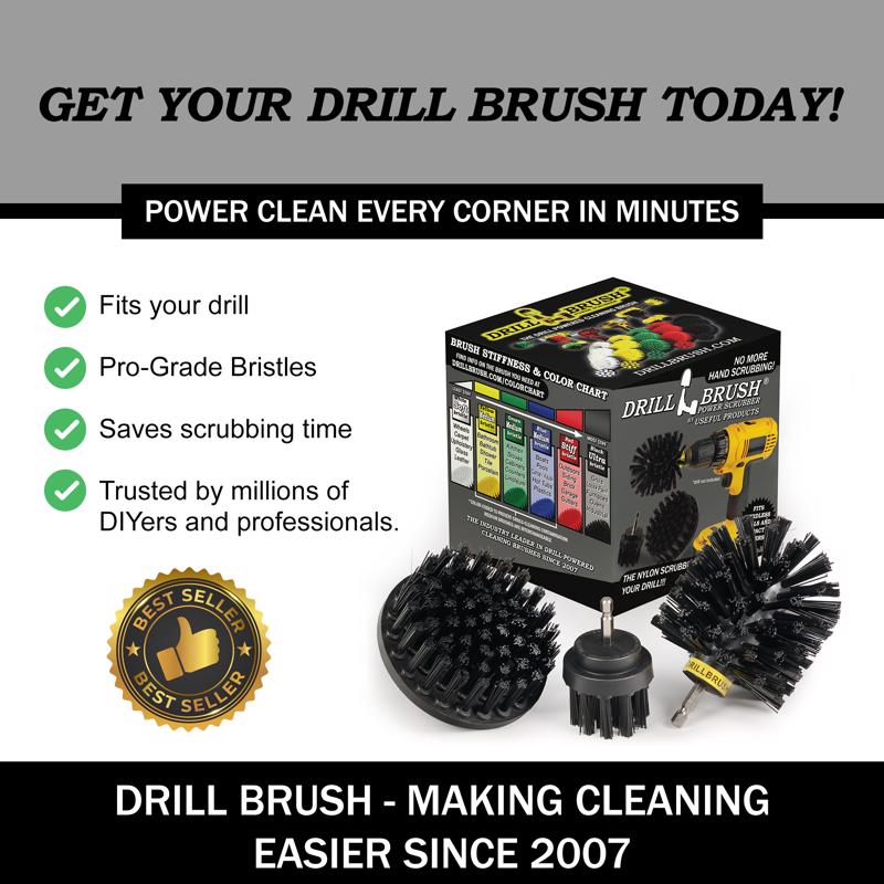 Drillbrush 4 in. W Ultra Bristle Metal Handle Drill Brush Set