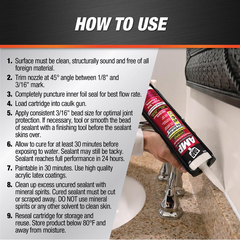 DAP AMP White Polymer Advanced Hybrid Caulk Sealant 9 oz