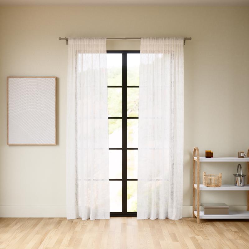 Umbra Sheera White Curtain 52 in. W X 84 in. L