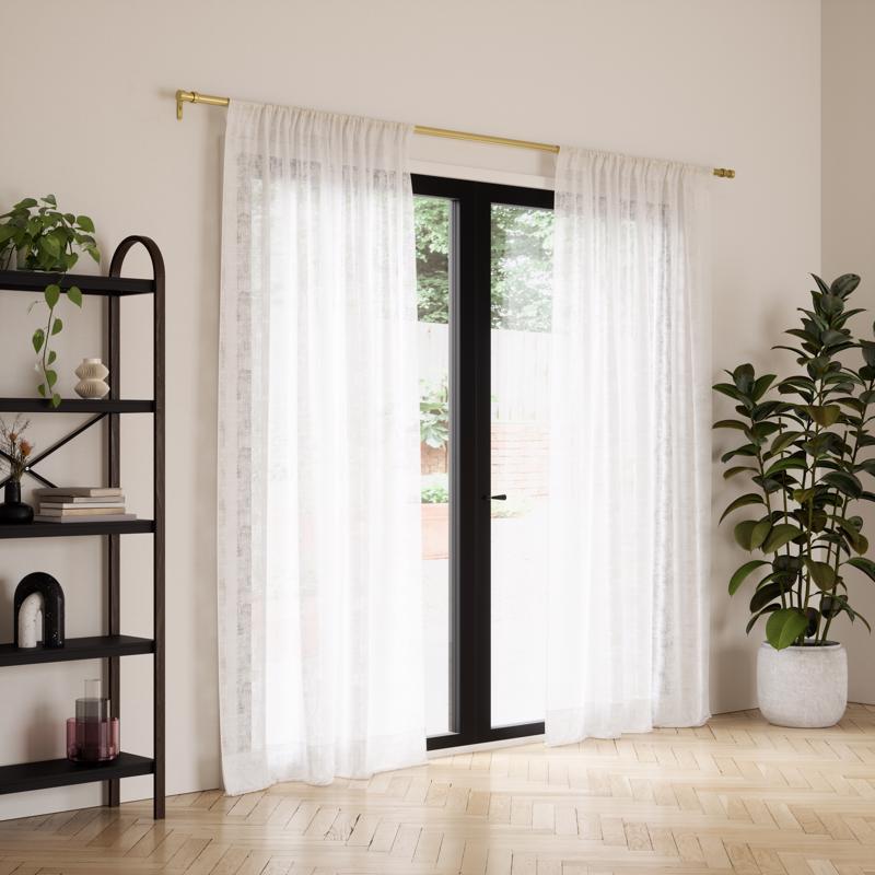 Umbra Sheera White Curtain 52 in. W X 84 in. L