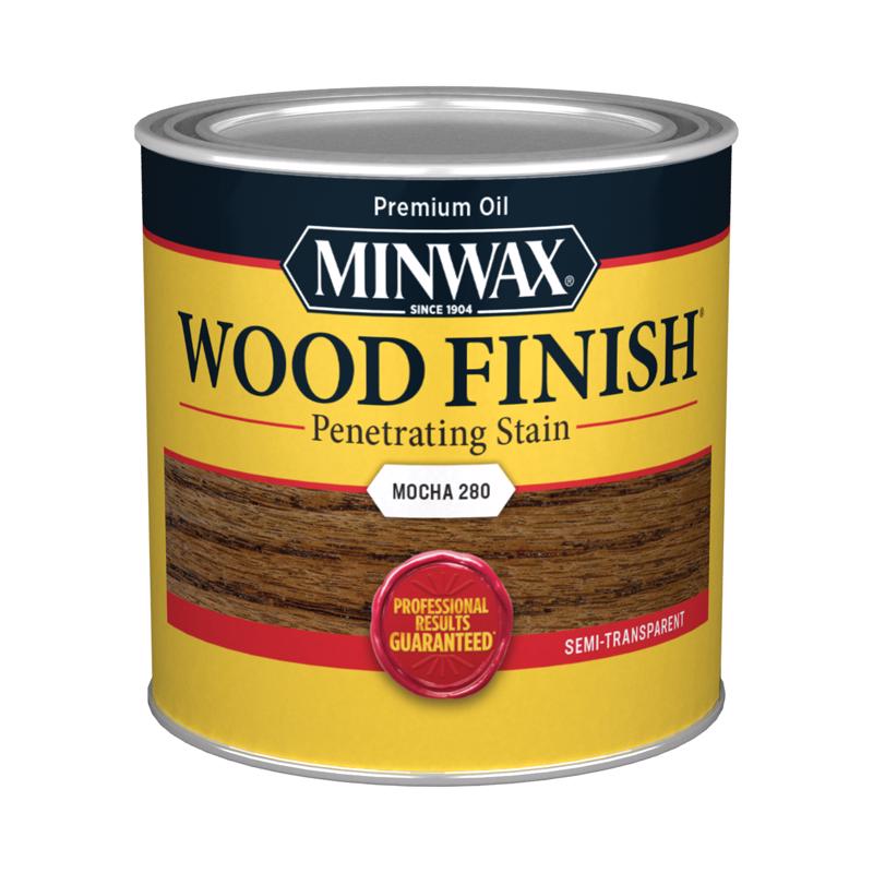 Minwax Wood Finish Semi-Transparent Satin Mocha Oil-Based Penetrating Wood Stain 0.5 pt