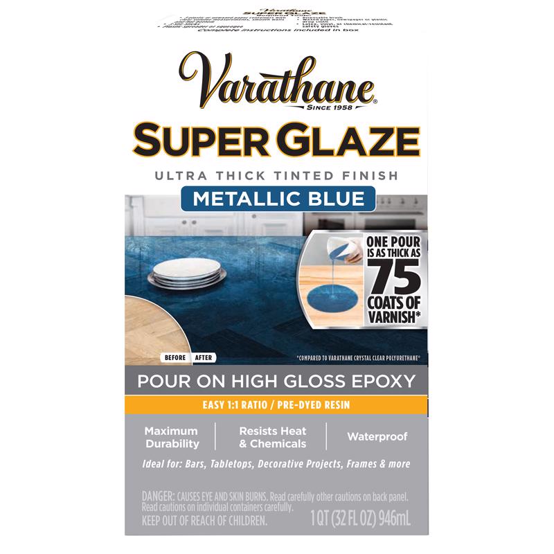 WOOD GLAZE METLLC BLU 1Q