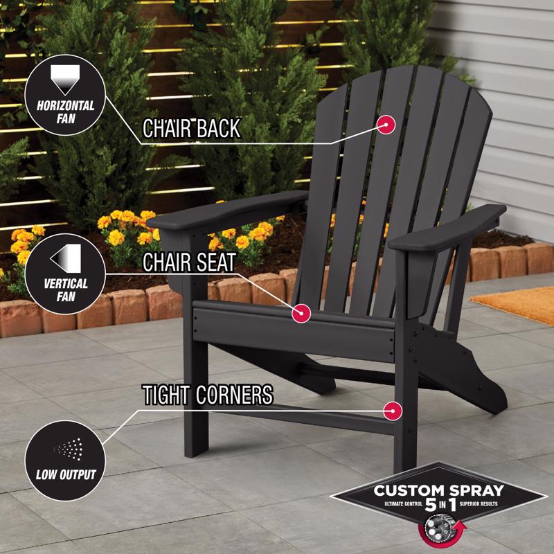 Rust-Oleum Stops Rust Custom Spray 5-in-1 Flat Black Spray Paint 12 oz