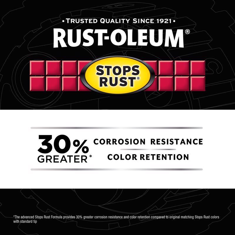 Rust-Oleum Stops Rust Custom Spray 5-in-1 Semi-Gloss Black Spray Paint 12 oz
