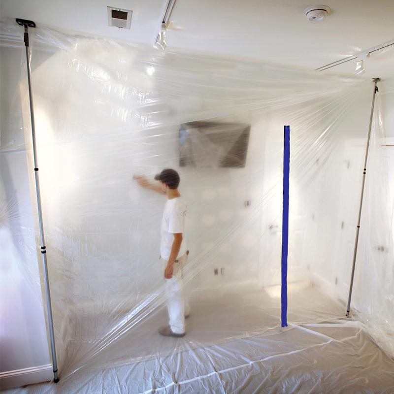 Trimaco E-Z Up 12 ft. L Black/Silver Steel Dust Containment Pole