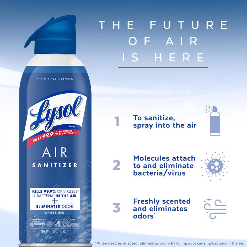Lysol White Linen Scent Air Sanitizer 10 oz 1 pk