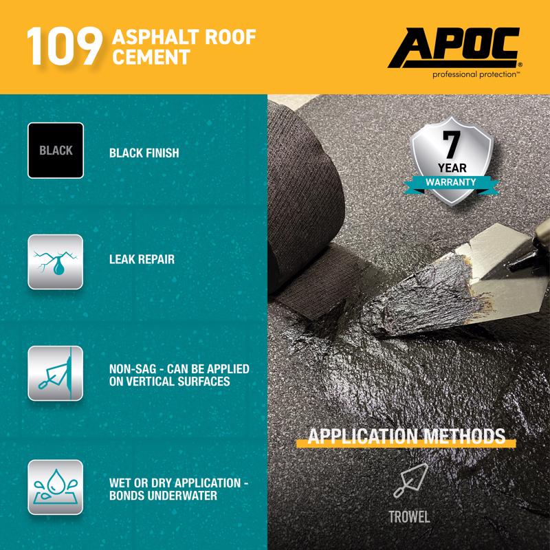 APOC Black Asphalt Roof Cement 1 gal