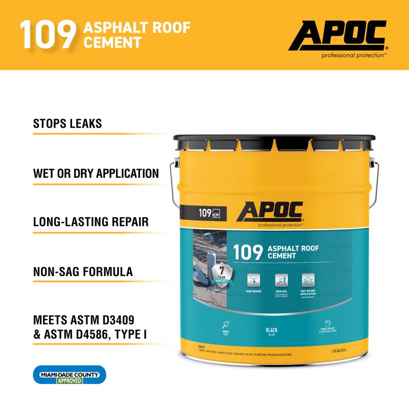 APOC Black Asphalt Roof Cement 5 gal