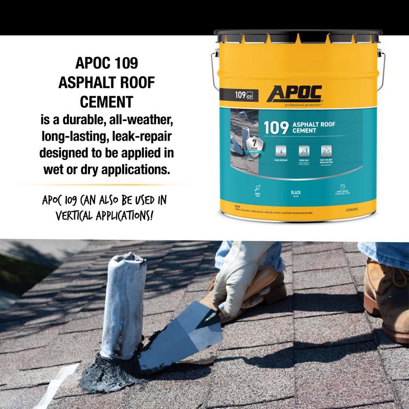APOC Black Asphalt Roof Cement 5 gal