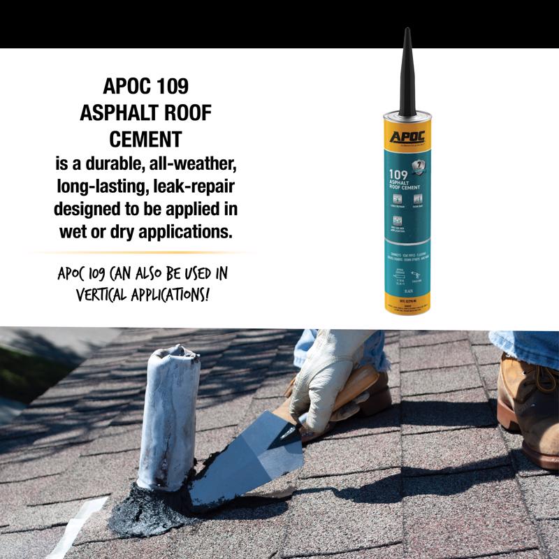 APOC Black Asphalt Roof Cement 10 oz