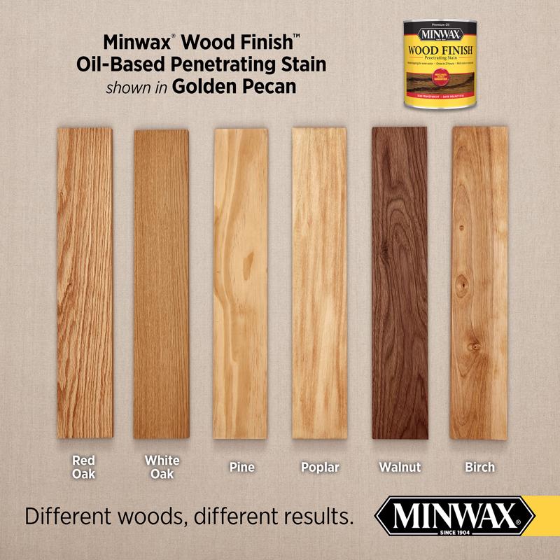 Minwax Wood Finish Semi-Transparent Golden Pecan Oil-Based Penetrating Wood Stain 0.5 pt