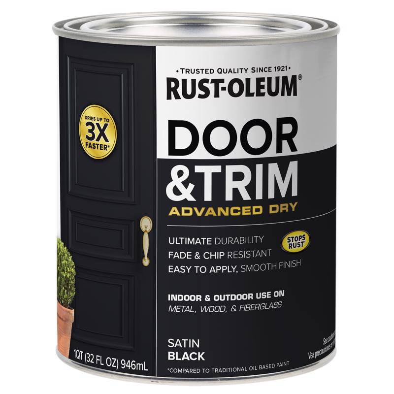 DOOR PAINT SATIN BLK 1QT