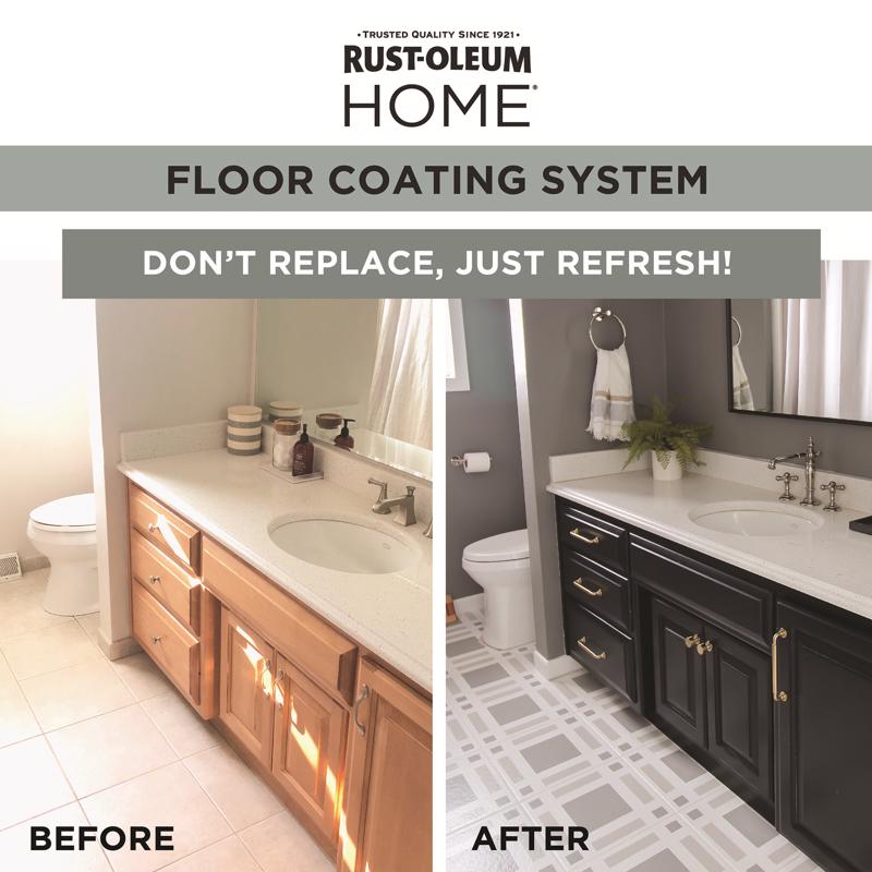 Rust-Oleum HOME Semi-Gloss Deep Tint Base Floor Coating Kit 1 qt