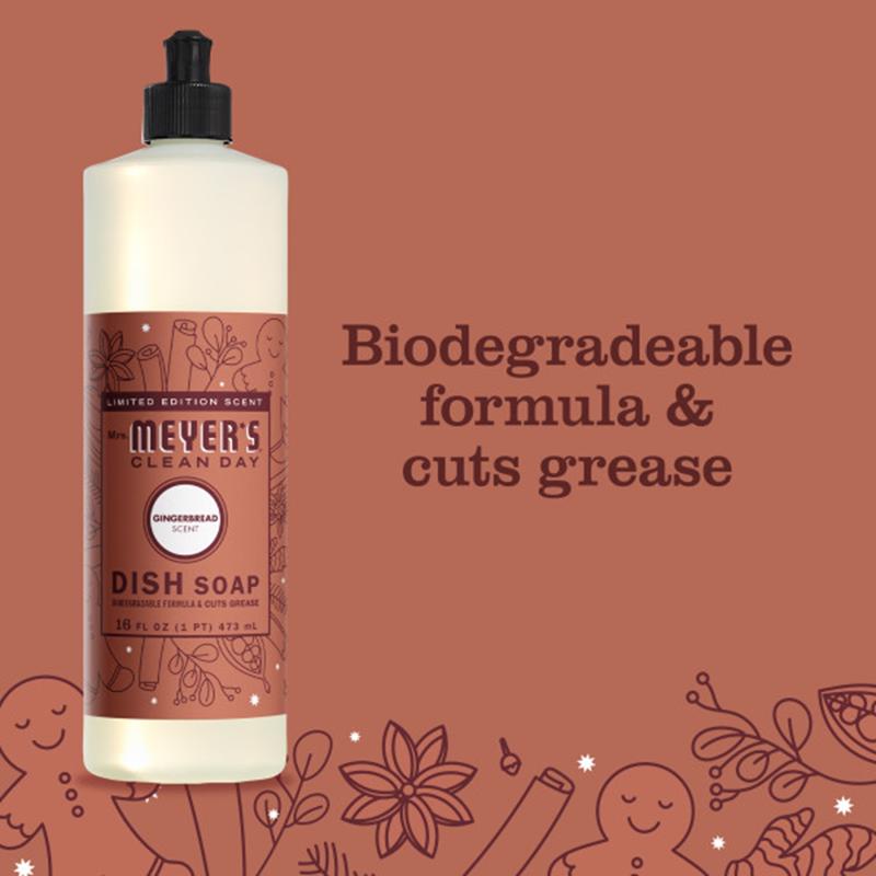 Mrs. Meyer's Clean Day Gingerbread Scent Liquid Dish Soap 16 oz 1 pk