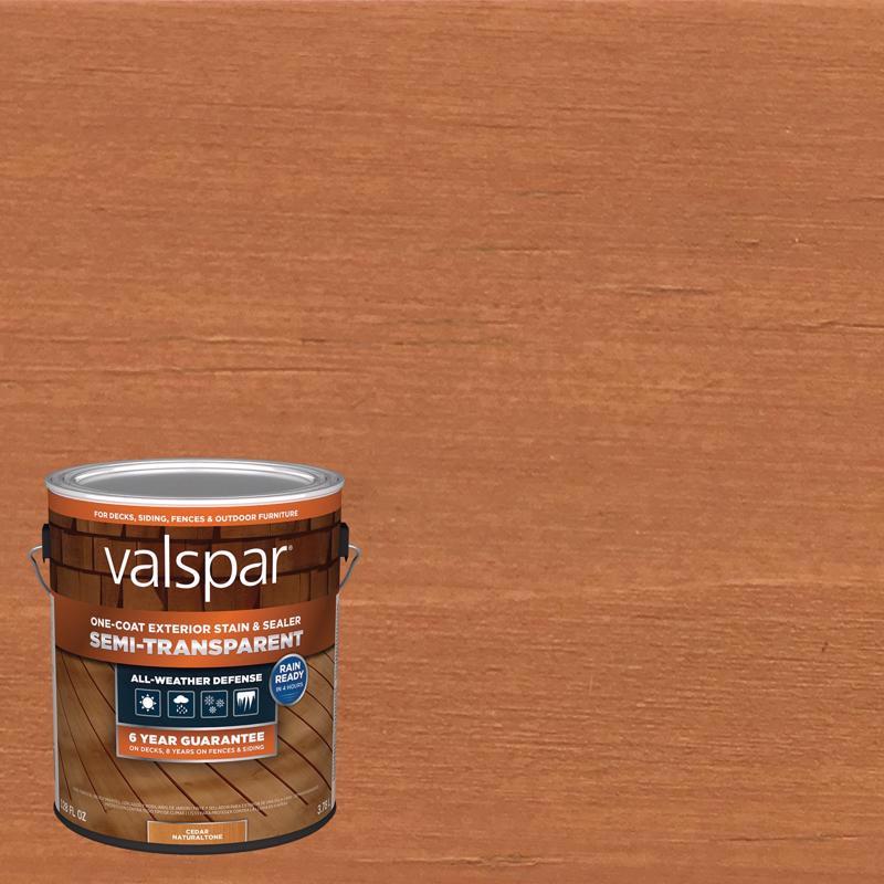 Valspar One-Coat Semi-Transparent Cedar Natural tone Stain and Sealer 1 gal