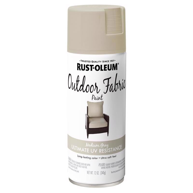 Rust-Oleum Flat Medium Gray Fabric Spray Paint 12 oz