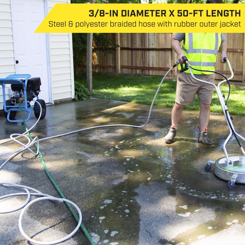 SurfaceMaxx 3/8 in. D X 50 ft. L Pressure Washer Hose 4500 psi
