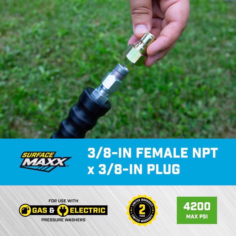 SurfaceMaxx 3/8-in Female NPT x 3/8-in Quick Connect Plug 4200 psi