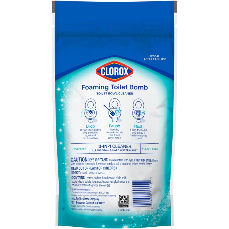 Clorox Foaming Fresh Scent Toilet Bowl Cleaner 5.3 oz Tablet