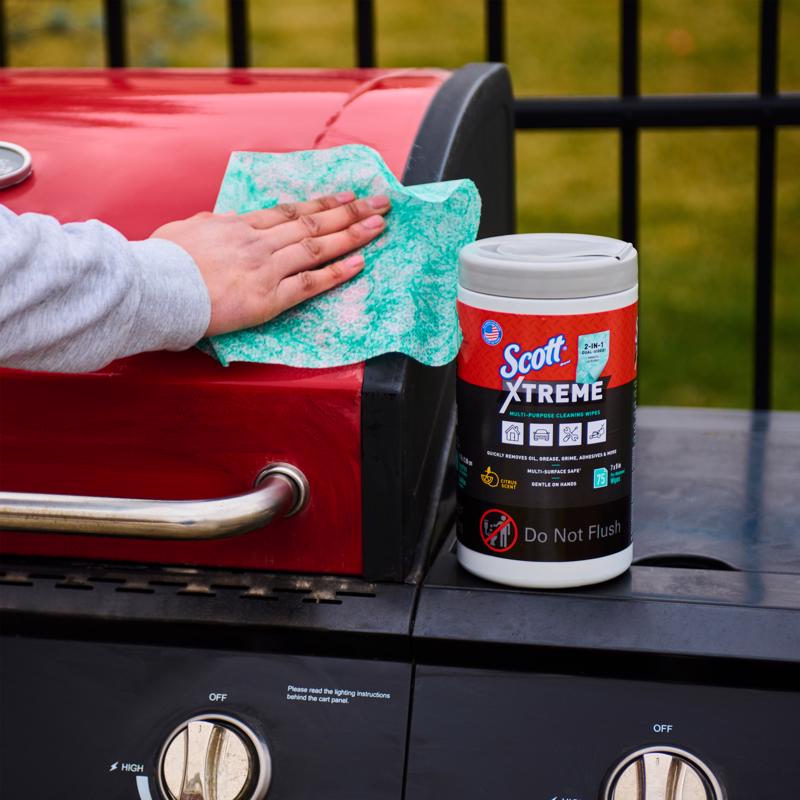 Scott Xtreme Cleaning Wipes 7 in. W X 9 in. L 75 wipes 1 pk