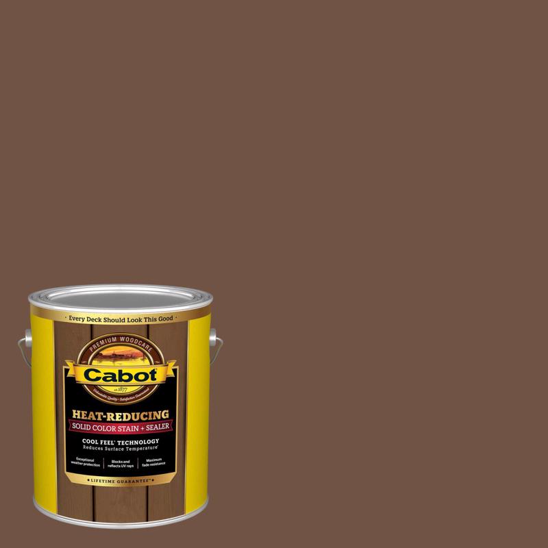 Cabot Heat-Reducing Solid Equestrian Brown Acrylic Stain Sealer 1 gal 4 Pack