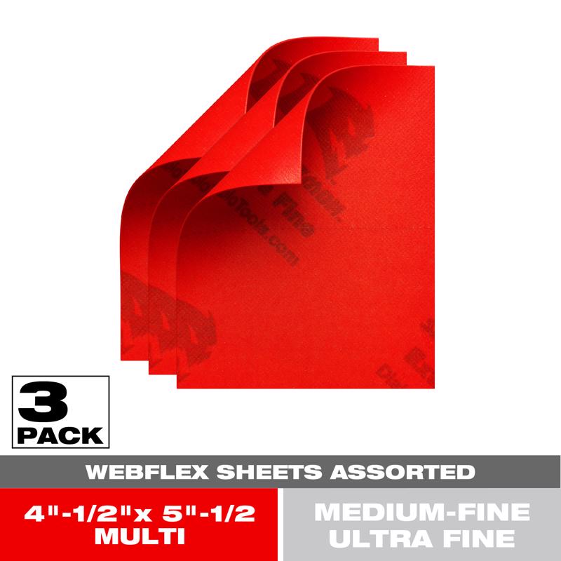 Diablo Sand Demon 4-1/2 in. L X 5-1/2 in. W Assorted Grit Ceramic Blend Sanding Sheet 3 pk